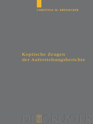 cover image of Koptische Zeugen der Auferstehungsberichte